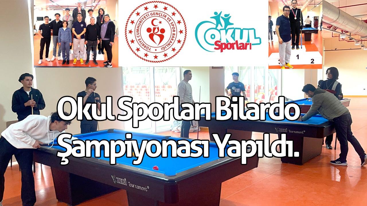 Okullararası Bilardo Şampiyonası Sona Erdi