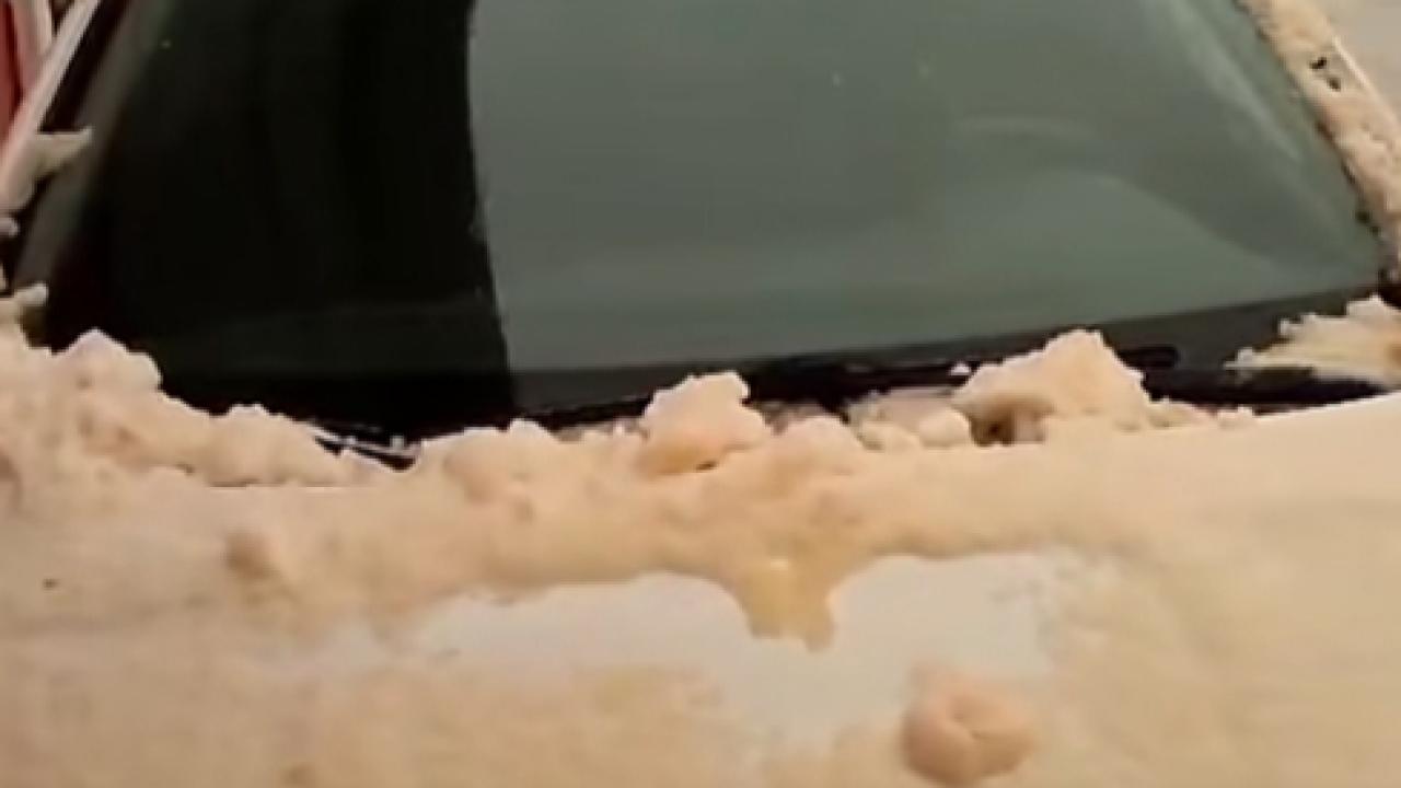 Sarıveliler’de Kırmızı Kar Sürprizi