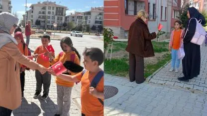 Site Yönetiminden Çocuklara 23 Nisan Sürprizi: Türk Bayrağı Dağıtıldı