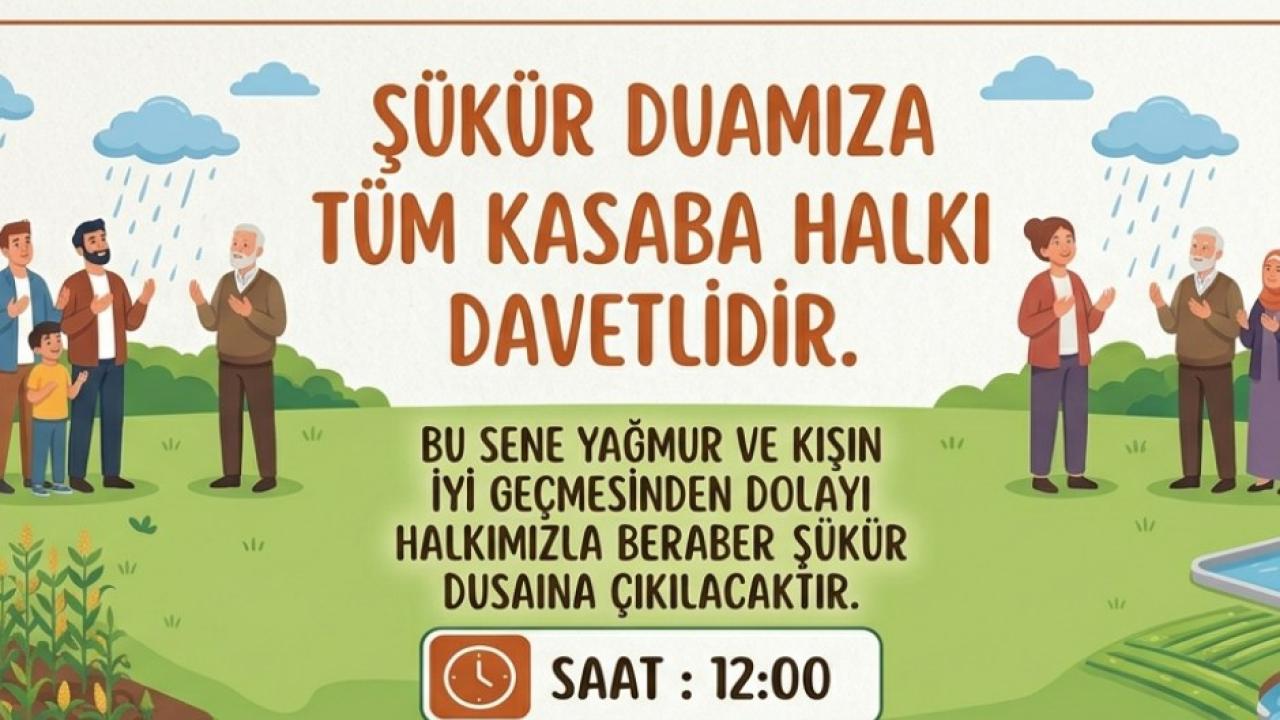 Sudurağı'nda Şükür Duası Yapılacak