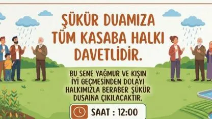 Sudurağı'nda Şükür Duası Yapılacak