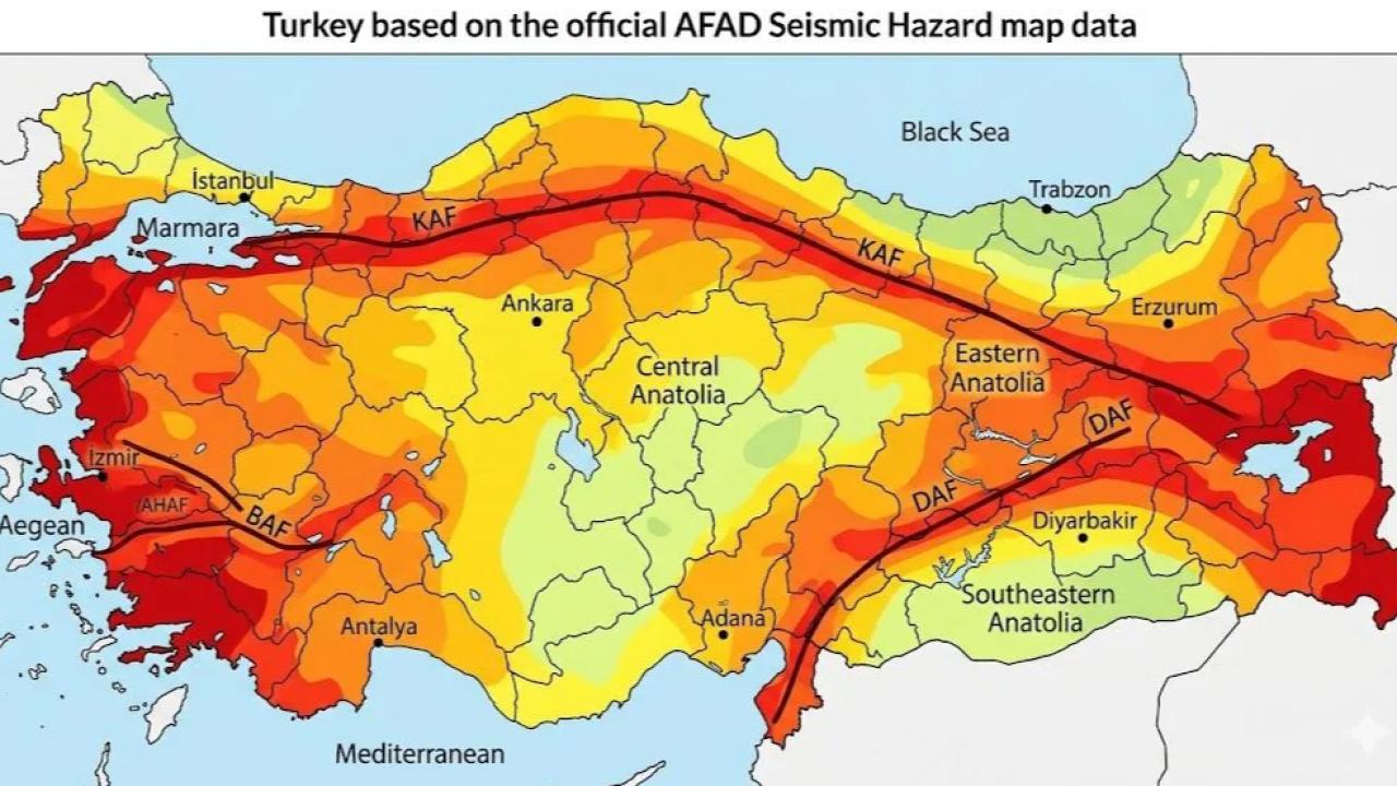Türkiye’nin Deprem Risk Haritası Gündemde: Fay Hatları İl İl Analiz Edildi