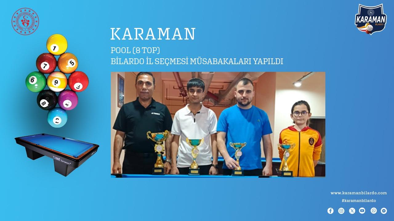 8 Top Bilardo İl Birinciliği Yapıldı
