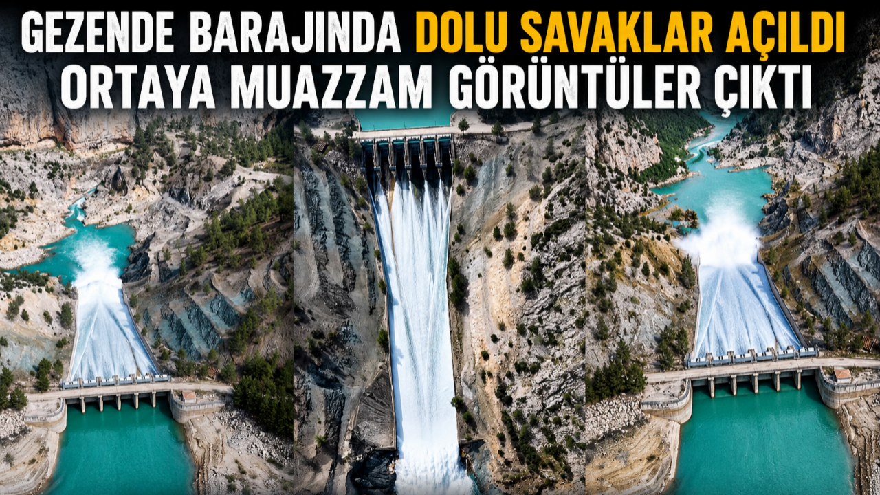 Gezende Barajı’nda Dolu Savaklar Açıldı: Ortaya Muhteşem Görüntüler Çıktı