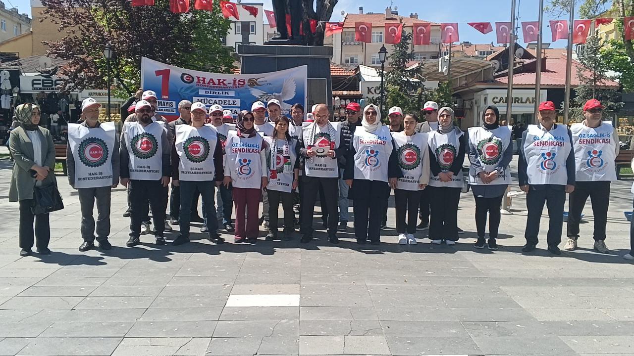 HAK-İŞ: "Savaşa Hayır, Zulme Hayır, Soykırıma Hayır!"