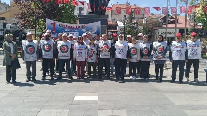 HAK-İŞ: "Savaşa Hayır, Zulme Hayır, Soykırıma Hayır!"