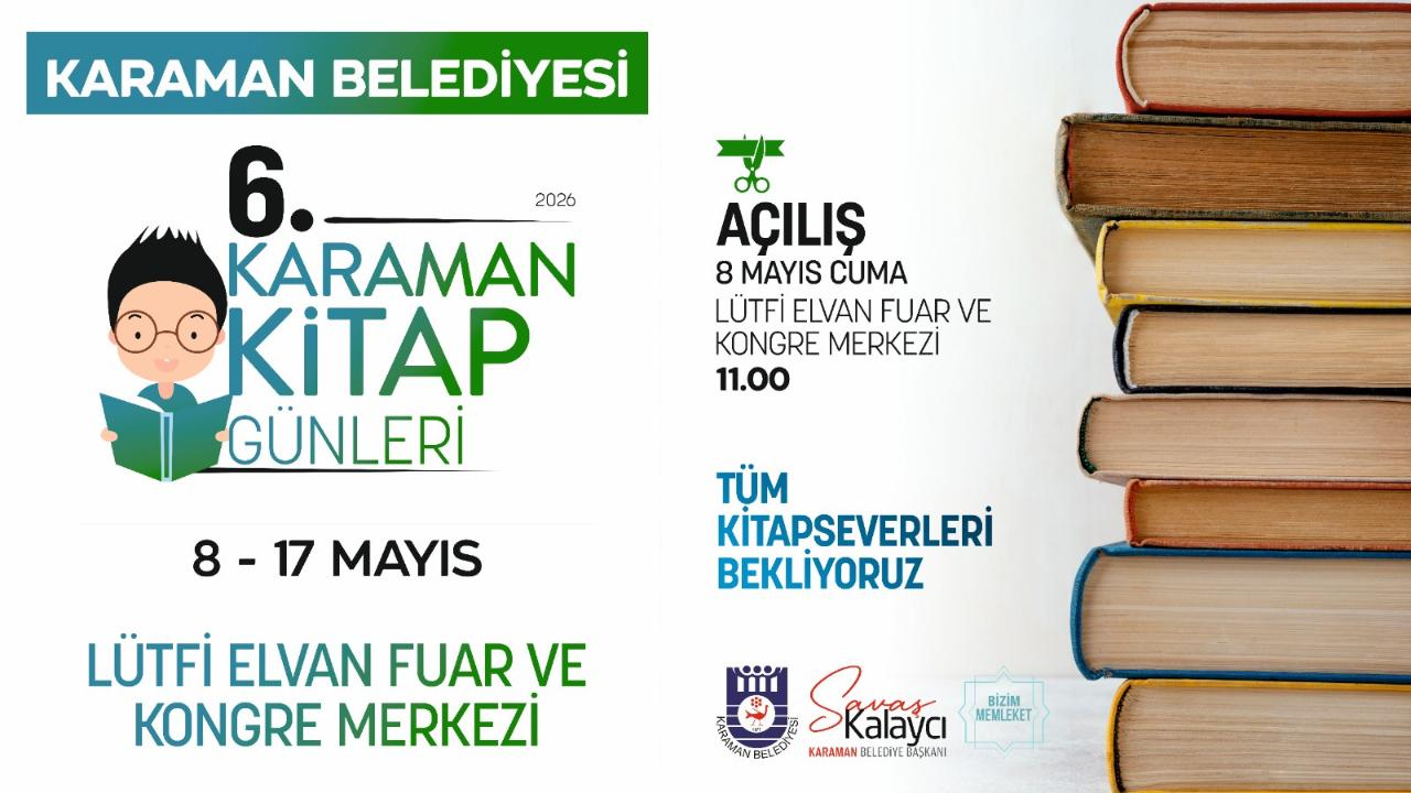 Karaman’da Kitap Günleri Başlıyor
