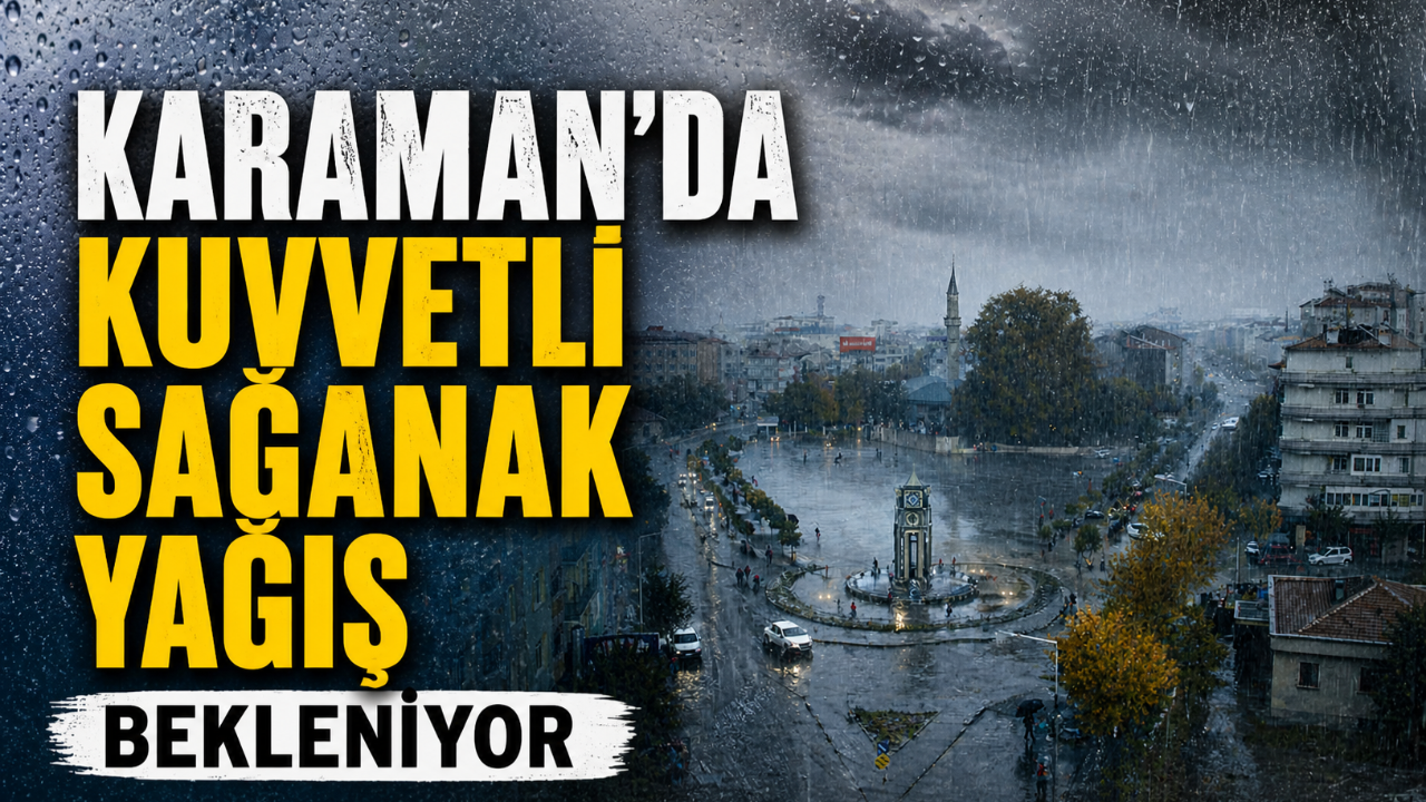 Karaman'da Kuvvetli Sağanak Yağış Bekleniyor