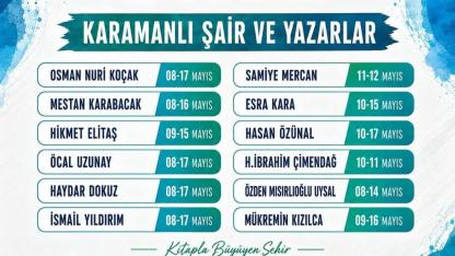Karamanlı Yazarlar ve Şairler Karaman Kitap Günlerine Katılıyor