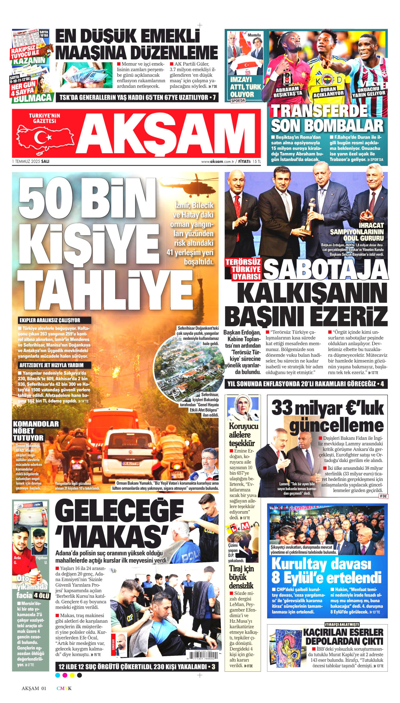 AKŞAM Gazete Manşeti
