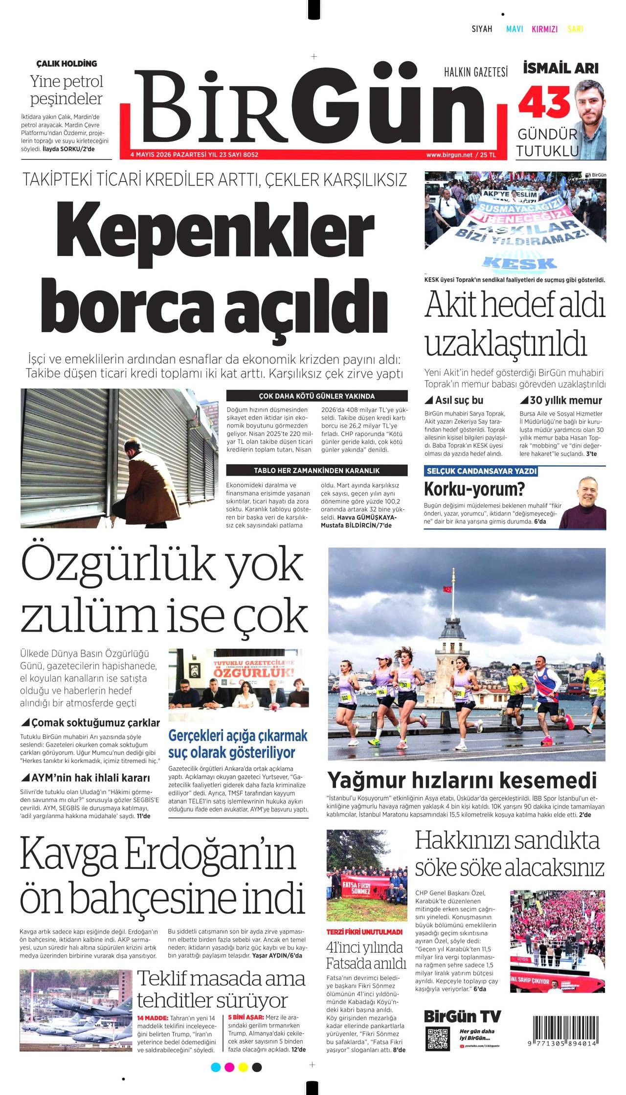 Birgün Gazetesi Gazete Manşeti