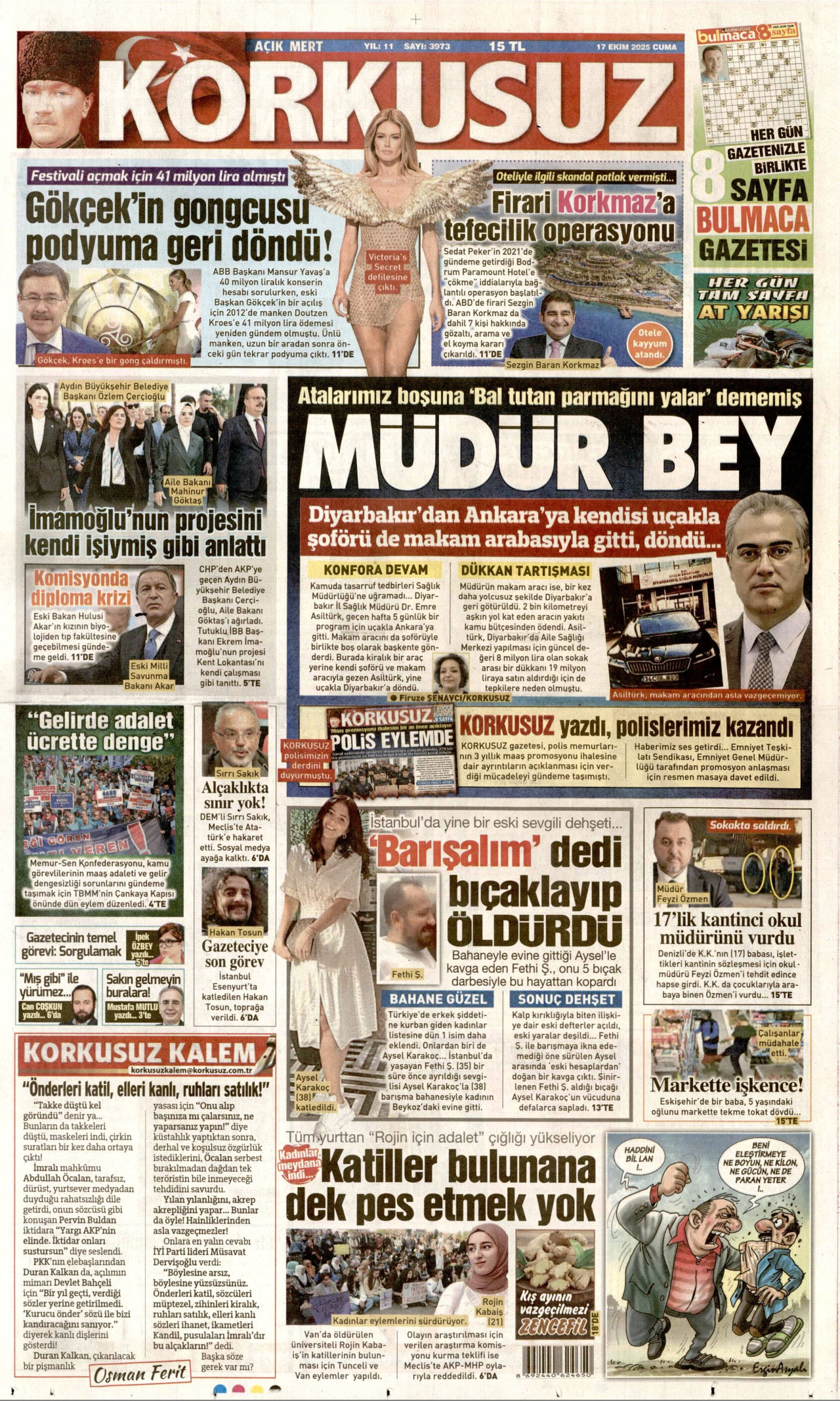 KORKUSUZ Gazete Manşeti