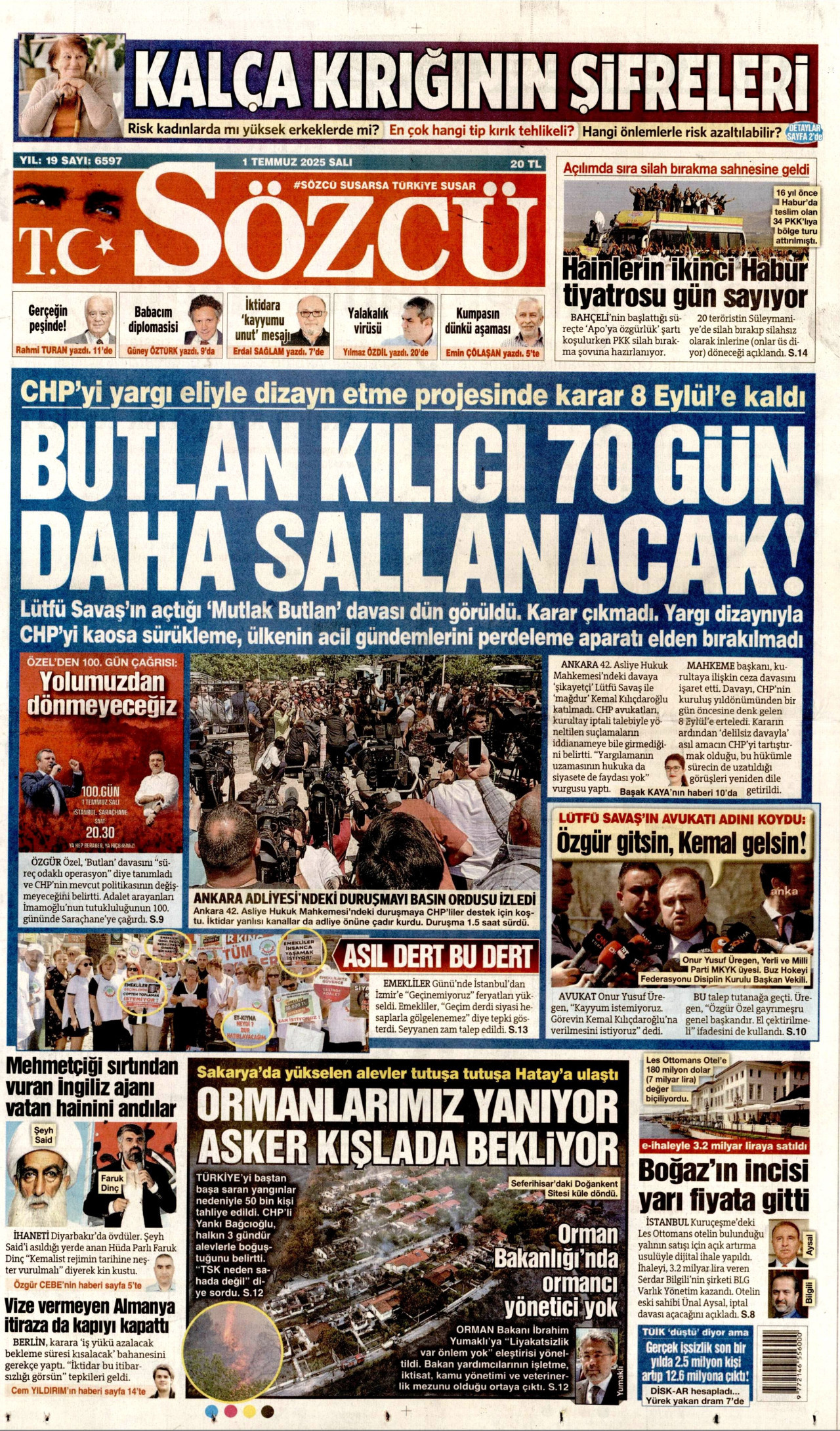 SÖZCÜ Gazete Manşeti