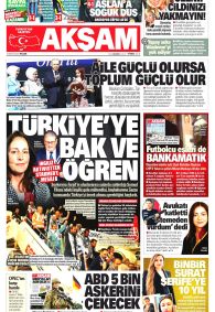 Akşam Gazetesi Gazete Manşeti