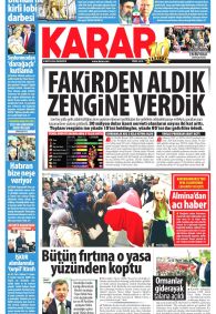 Karar Gazetesi Gazete Manşeti