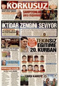 Korkusuz Gazetesi Gazete Manşeti