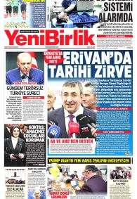 Yeni Birlik Gazetesi Gazete Manşeti