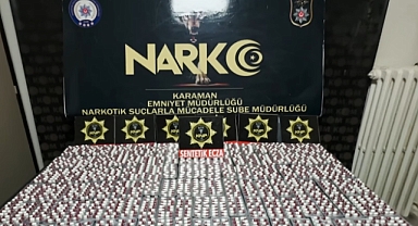 Karaman'da 1 milyon 400 bin TL Değerinde Uyuşturucu Hap Yakalandı